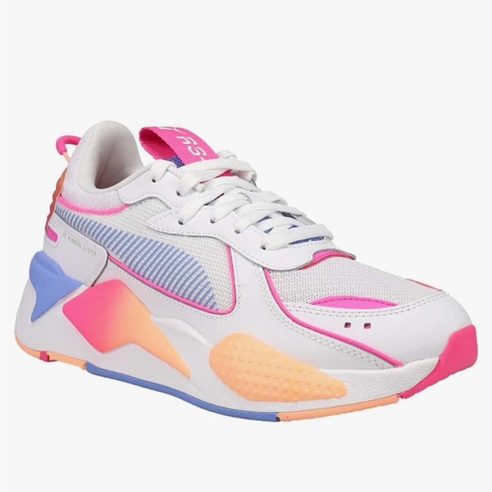 PUMA WOMENS RS-X POP WOMENS SNEAKERS ‘LUMINOUS PINK & ELEKTRO PURPLE’